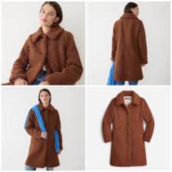 J. Crew Teddy Sherpa Ladies Coat - Picture 1 of 12